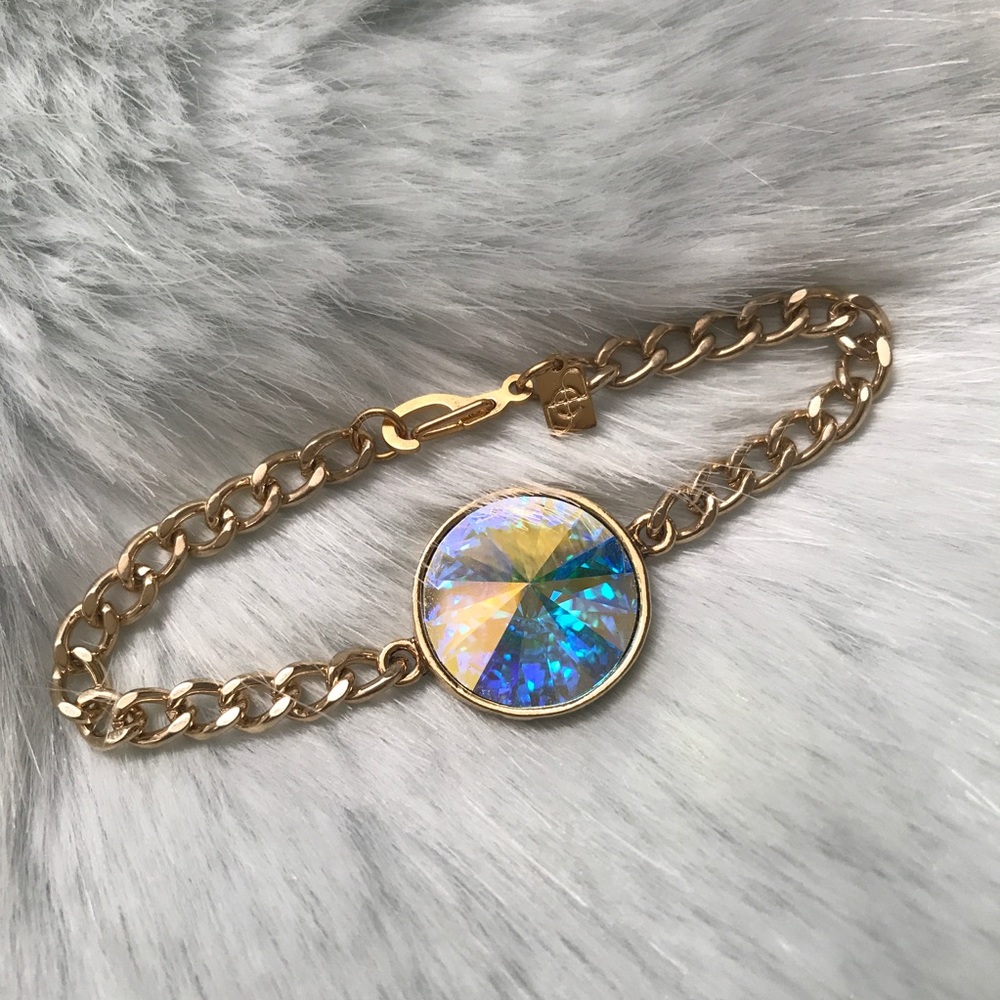 Hold Large Swarovski crystal amulet bracelet